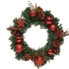 Brico Decoris Kerstkrans Glitter 30Cm Groen/Rood Best