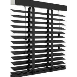 Decosol 947 Horizontale Jaloezie Hout Mat Zwart 100X220Cm-Brico Discount