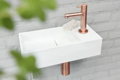 Brico Differnz Fontein 36X185X9Cm Solid Surface Wit Outlet