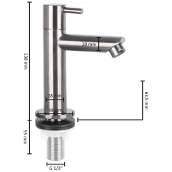 Brico Differnz Fonteinkraan Mix&Match Recht Chroom Mat Clearance