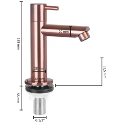 Brico Differnz Fonteinkraan Mix&Match Recht Rood Koper Best