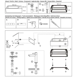 Brico Differnz Fonteinset/Handdoekrek Jukon Beton Grijs/Zwart 38,5Cm Best