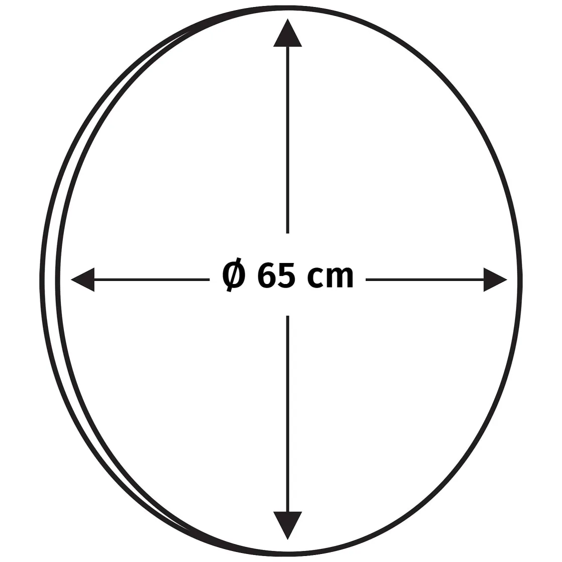 Brico Differnz Spiegel Rond O65Cm Zwart Kader Discount