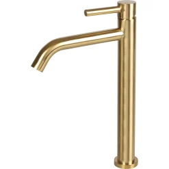 Brico Differnz Wastafelkraan Koud/Warm Hoog Gebogen Goud Discount