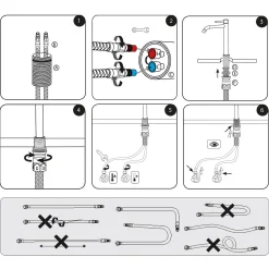 Brico Differnz Wastafelkraan Koud/Warm Hoog Gebogen Goud Discount