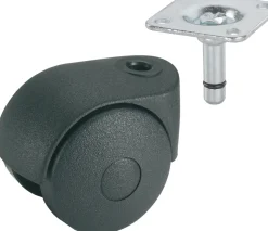 Dorner+Helmer Dubbel Wiel Zwart 40Mm-Brico Online