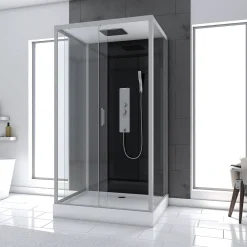 Brico Douchecabine Aurlane Trendy Style Rechthoekig Omkeerbaar Met Hydromassage 110X80Cm