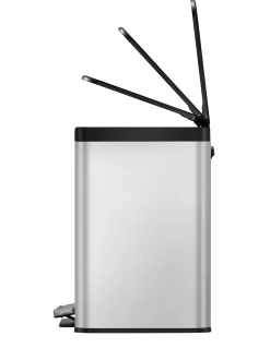 Brico Eko Pedaalemmer Essential Met 3 Binnenemmers Voor Het Scheiden Van Afval Geborsteld Rvs 3X9L Hot