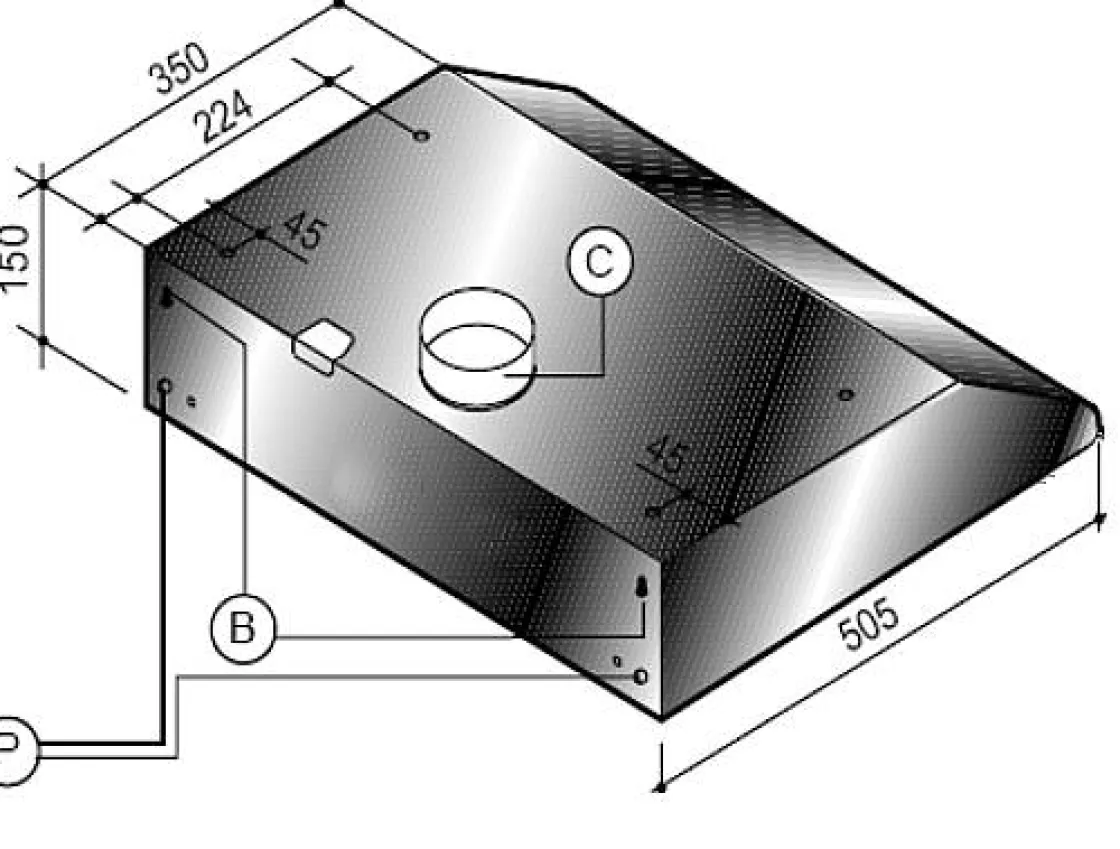 Brico Electrum Motorloze Onderbouw Afzuigkap Uh601Lw-Ml 60Cm | Led | Wit Clearance
