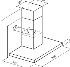 Brico Electrum Schouwafzuigkap Tsh 92120C Ix 90Cm Rvs Clearance