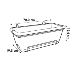 Elho Balkonbak Barcelona 70Cm Terra-Brico Online
