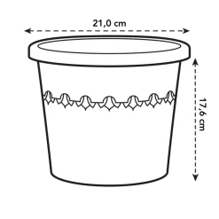 Elho Bloempot Algarve Cilindro Rond O21Cm Terra-Brico Hot
