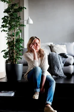 Elho Bloempot Brussels Rond Wielen O40Cm Antraciet-Brico New