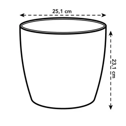Elho Bloempot Brussels Rond O25Cm Wit-Brico Clearance