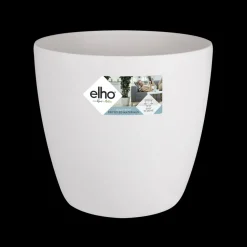Elho Bloempot Brussels Rond Wielen O35Cm Wit-Brico Clearance