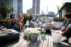 Elho Bloempot Loft Urban Rond Wielen O40Cm Antraciet-Brico