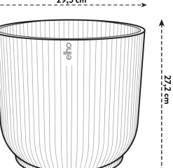 Elho Bloempot Vibes Fold Rond O30Cm Wit-Brico Outlet