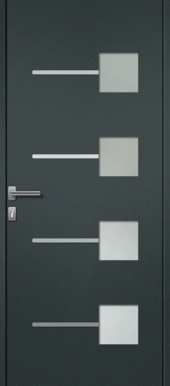 Elsealu Buitendeur Soria Antracietgrijs 218X96Cm-Brico Hot