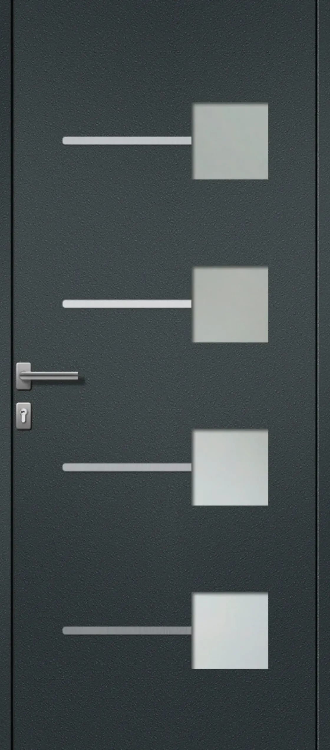 Elsealu Buitendeur Soria Antracietgrijs 218X96Cm-Brico Hot