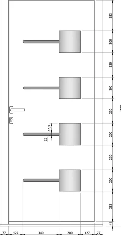 Elsealu Buitendeur Soria Antracietgrijs 218X96Cm-Brico Hot