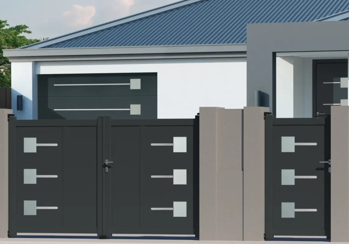 Elsealu Buitendeur Soria Antracietgrijs 218X96Cm-Brico Hot