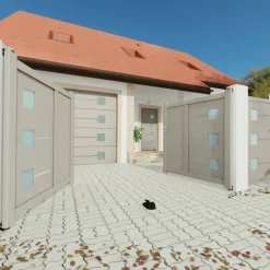 Elsealu Voordeur Soria Zijdegrijs 218X96Cm-Brico