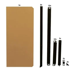 Brico Erro Stellingkast Met 5 Planken - Zwart - 90Cm Sale