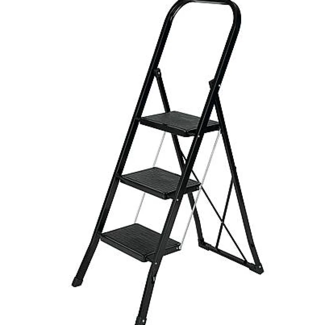 Brico Escalo Huishoudladder Escalo 'Color Step' Gelakt Zwart Staal 3 Treden Online