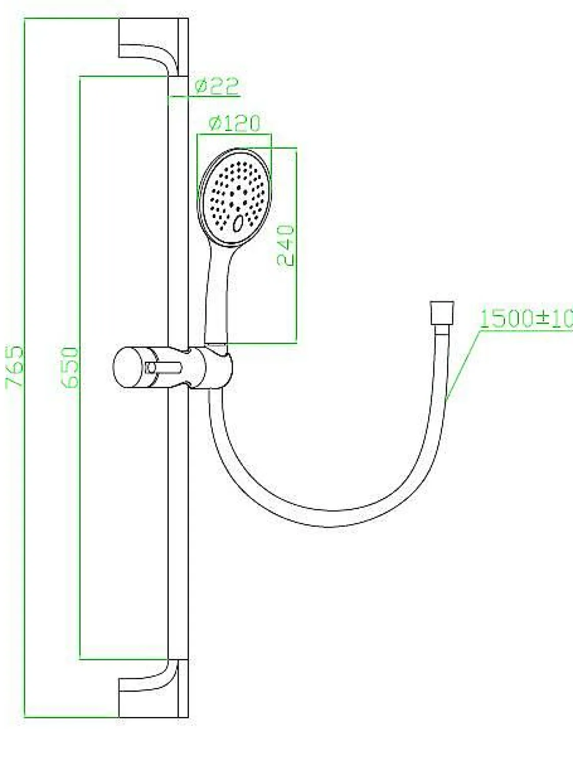 Brico Essebagno Doucheset Luisa O22Mm Goud Outlet