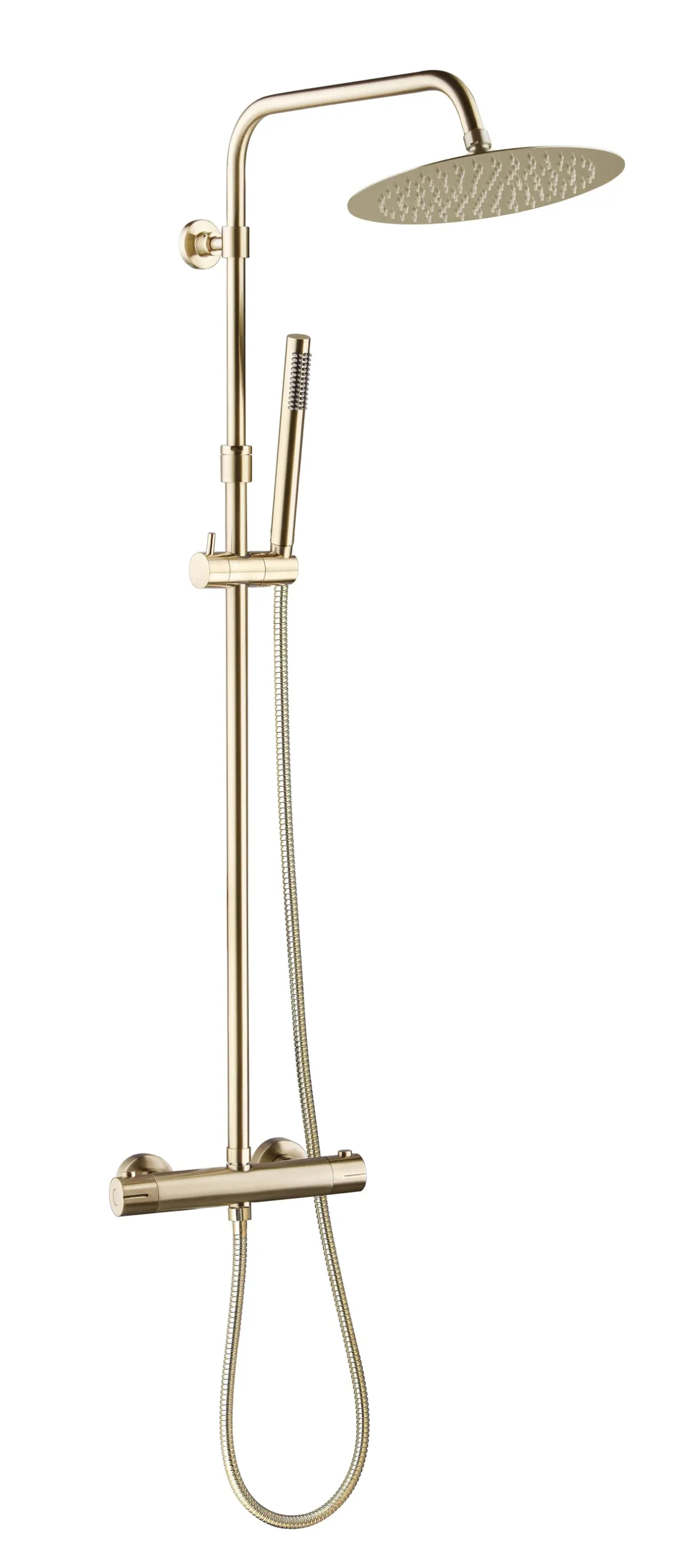 Brico Essebagno Regendoucheset Luisa Ii Met Thermostatische Kraan O250Mm Goud Sale