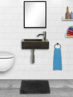 Brico Fonteinset Parta Bombai Black Natuursteen Wasbak 40 X 23 X 11 Cm Discount