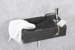 Brico Fonteinset Parta Bombai Black Natuursteen Wasbak 40 X 23 X 11 Cm Discount