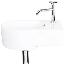 Brico Fonteinset (Rechts) Apollo Keramiek Wasbak Wit 41 X 27 X 14 Cm Discount