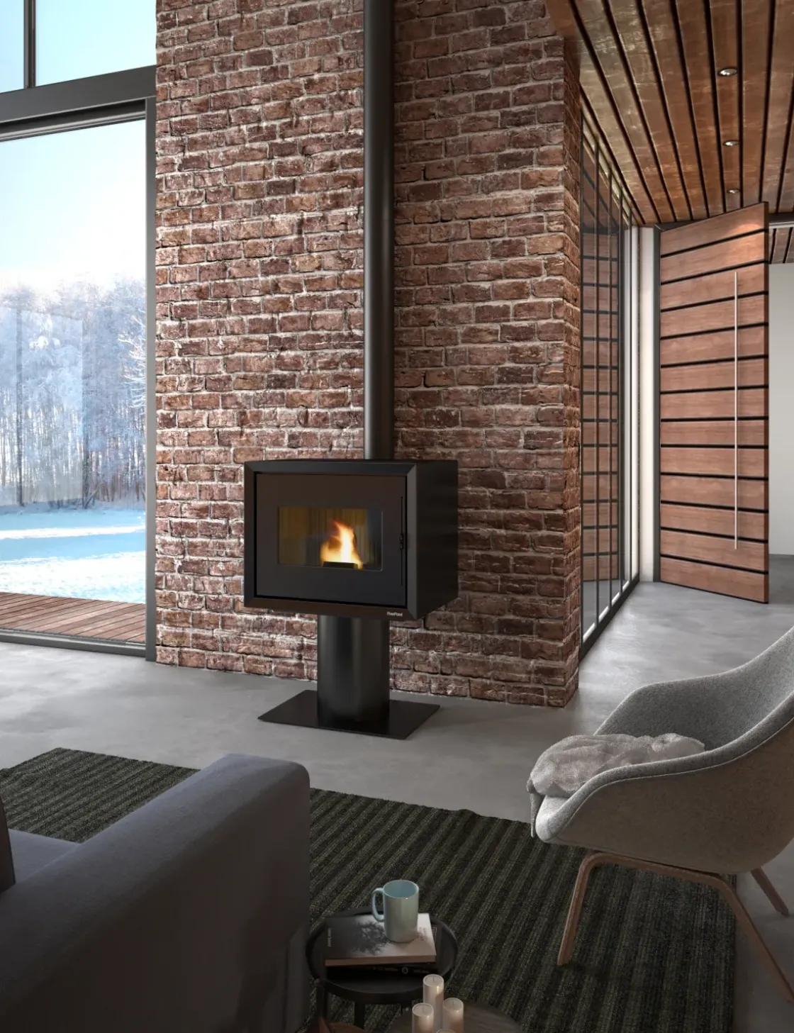 Pelletkachels<Brico Freepoint Pelletkachel Modo 9X3Kw Luchtdicht