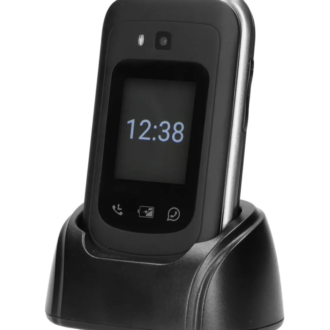Fysic F25 - Eenvoudige Mobiele Klaptelefoon Voor Senioren Met Sos Noodknop, Zwart-Brico Discount
