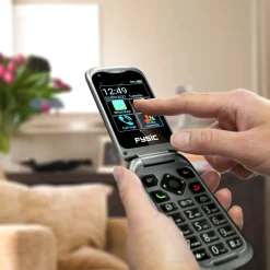 Fysic F25 - Eenvoudige Mobiele Klaptelefoon Voor Senioren Met Sos Noodknop, Zwart-Brico Discount