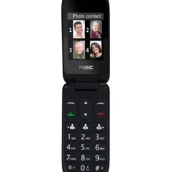 Fysic Fm-9760Zt Mobiele Klaptelefoon Voor Senioren Noodknop Zwart-Brico Discount