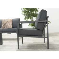 Garden Impressions Durban Loungeset 4-Delig - Zwart-Brico Discount