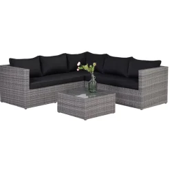 Garden Impressions Lyon Loungeset 4-Delig - Reflex Black-Brico