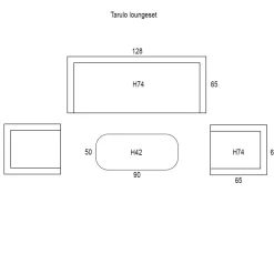 Garden Impressions Tarulo Loungeset 4-Delig - Donker Grijs-Brico Best
