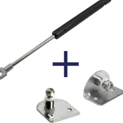 Gasveer Zwart - 950Mm - 700N - Inclusief Bevestigingen-Brico Outlet