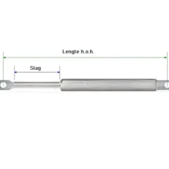 Gasveer Zwart - 550Mm - 120N - Inclusief Bevestigingen-Brico Hot