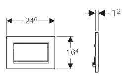 Brico Geberit Bedieningspaneel Sigma 30 Voor Up320 Inbouwreservoirs| 246X164Mm Wit/Chroom Online