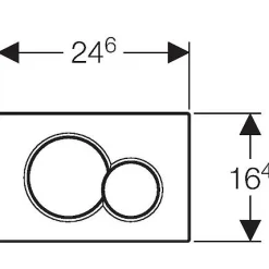 Brico Geberit Bedieningspaneel Sigma 01 Voor Up320, Up720, Up300 En Up700 Inbouwreservoirs| 24,6X16,4X1,3Cm Verchroomd Online