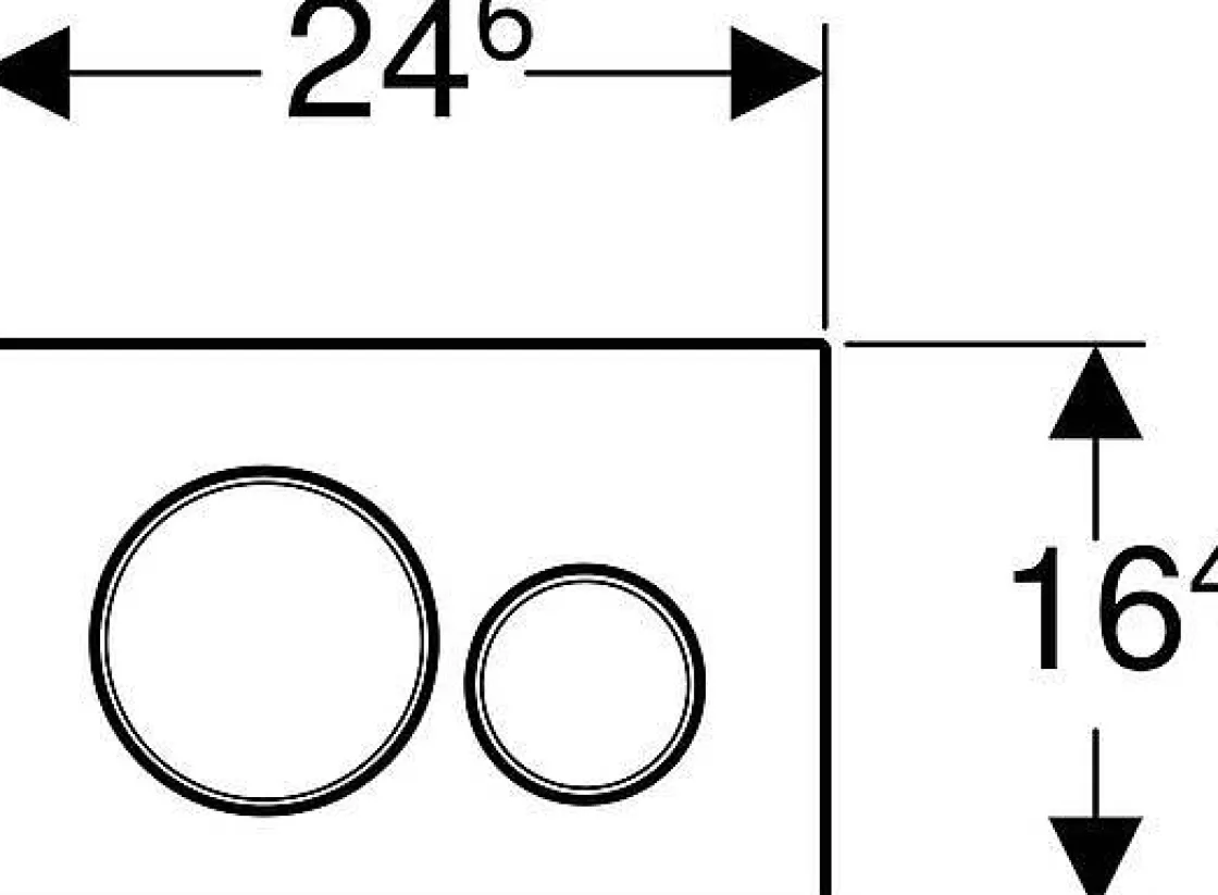 Brico Geberit Bedieningspaneel Sigma 20 Voor Up320, Up720, Up300 En Up700 Inbouwreservoirs| Zwart/Mat Outlet