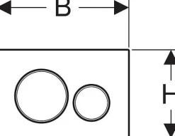 Brico Geberit Bedieningsplaat Sigma 20 Voor Up320, Up720, Up300 En Up700 Inbouwreservoirs| Zwart Mat New