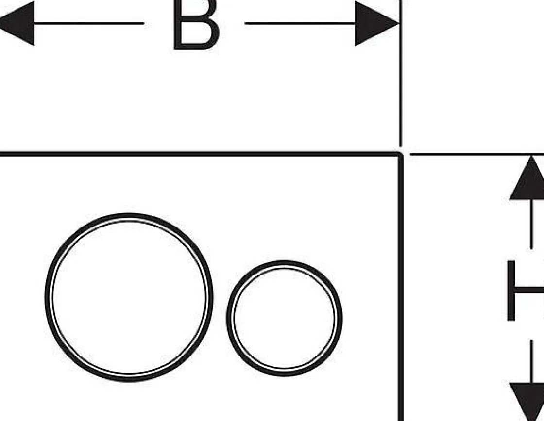 Brico Geberit Bedieningsplaat Sigma 20 Voor Up320, Up720, Up300 En Up700 Inbouwreservoirs| Zwart Mat New