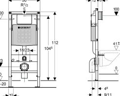 Brico Geberit Inbouwreservoir Systemfix Up320 112X50X12Cm 7,6/6L Outlet