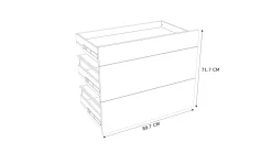 Brico Geheel Van 1 Lade + 2 Korflades Keukenkast Modulo Emy Puur Wit 90X72Cm Outlet