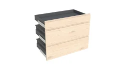 Brico Geheel Van 1 Lade + 2 Korflades Keukenkast Modulo Emy Hout 90X72Cm Online